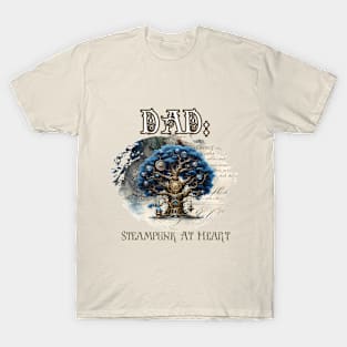 Dad: Steampunk At Heart Tree T-Shirt